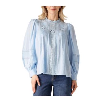 Vanessa Bruno Dames, Blouses & Shirts, Blauw, Maat: 2XS Katoen