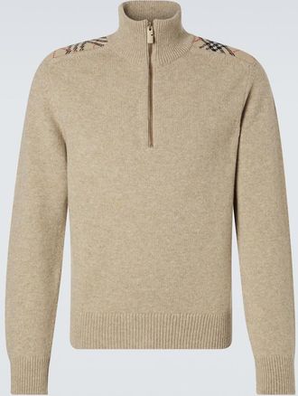 Burberry Pullover Burberry Check in lana e cashmere