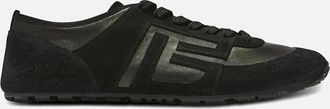 Balmain Mens Racer 45 Suede Sneakers Black - Size: 10