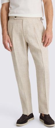 Moss Neutral Delave Pleated Trouser