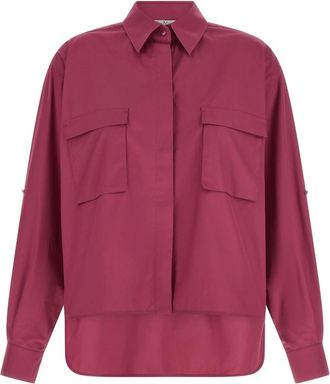 Max Mara Overhemden, Dames, Roze, 2Xs, Katoen, Mxm Tenue katoenen poplin overhemd