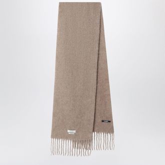 Jacquemus Taupe mohair and alpaca-blend scarf