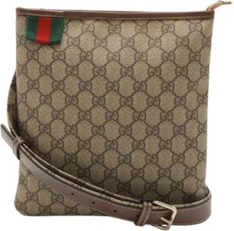 Gucci Pre-owned Cross Body Bags, male, Beige, Size: ONE SIZE Pre-owned GG Supreme Shoulder Bag