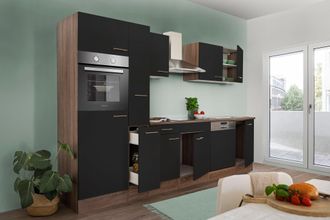 Respekta Cucina Blocco Cucina Blocco Cucina Rovere York Nero Oliver 310 Cm Respecta