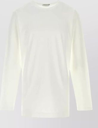 Yohji Yamamoto cotton long sleeve crew neck t shirt