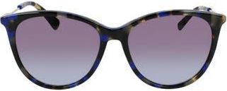 Longchamp 55mm Gradient Tea Cup Sunglasses in Blue Havana at Nordstrom Rack