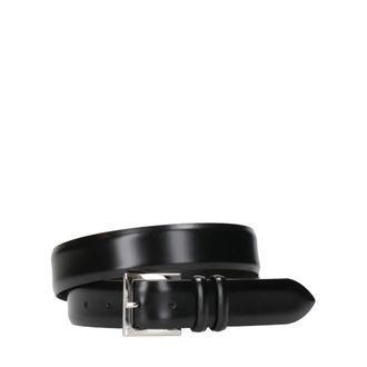 Orciani Belts, male, Black, Size: 100 CM Black Leather Belt Matte Finish