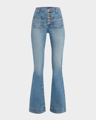 Ramy Brook Cindy High-Rise Flare Jeans