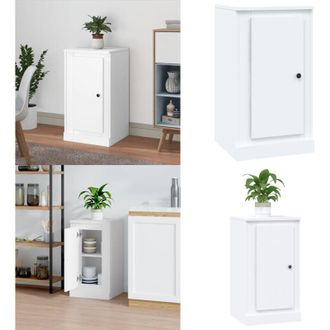 vidaXL Credenza Bianca 37,5x35,5x67,5 cm in Legno Multistrato - Credenza bianca - Credenza moderna