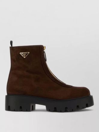 Prada suede ankle boots