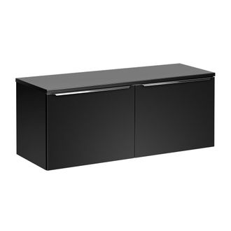 Petits Meubles Mueble bajo lavabo 120cm tableros laminados y mdf negro