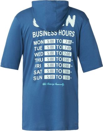 Nike Jordan Air Jordan Alphabet Short Sleeve Hoodie Mens Blue DQ7383-493