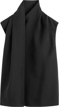 Toteme Dames, Blouses & Shirts, Zwart, Maat: S Linnen