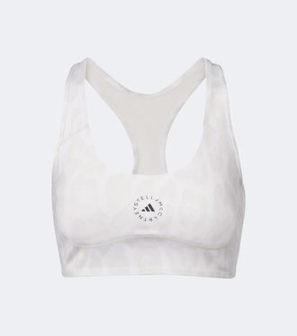 adidas by Stella McCartney Logo leopard-print sports bra