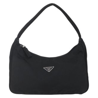 Prada Hobo Tessuto Black Nylon Handbag (Pre-Owned)
