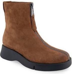 Aerosoles Francis Zip-Up Bootie in Tobacco Suede at Nordstrom Rack, Size 9.5