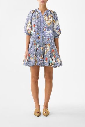 Camilla Puff Sleeve Shirt Dress in The Pottery Parlour at Nordstrom, Size Xx-Small Au