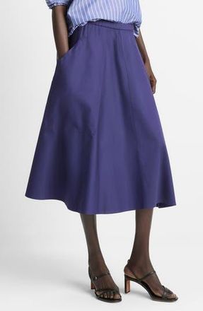 Vince Stretch Cotton Midi Skirt in Deep Iris at Nordstrom Rack, Size Xx-Small