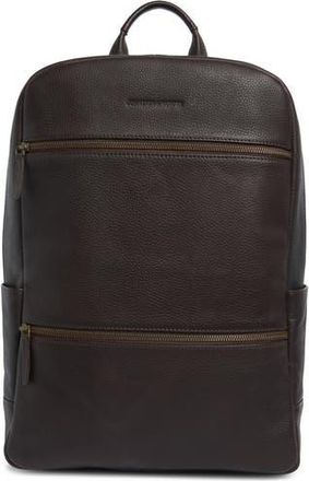 Johnston & Murphy Pebble Leather Backpack in Dark Brown at Nordstrom Rack