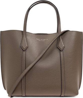 Tory Burch Handtas Perry Klein - Dames - Handtassen - Grijs - ONE Size - Leer - Tassen