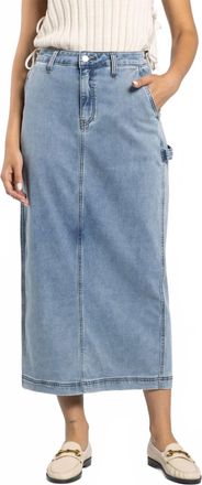 Thread & Supply Reggie Midi Skirt In Blue