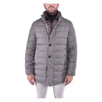 Moorer Winter Jackets, male, Gray, Size: XL Calegari Coat