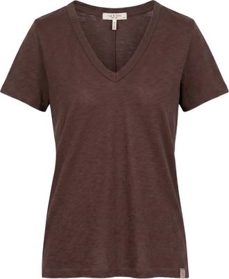 Rag & Bone T-shirt con scollo a V - Marrone