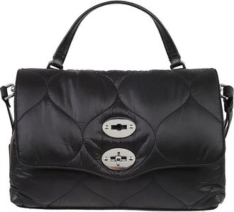 Zanellato Gewatteerde Tas van Technisch Materiaal - Dames - Handtassen - Zwart - ONE Size - Leer - Tassen