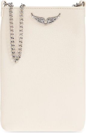 Zadig&Voltaire Phone Accessories, female, Beige, Size: ONE SIZE Leather Phone Case On A Chain