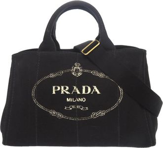 Prada Pre-owned Prada Canvas Canapa Logo Satchel Ladies RK322KXC8A322NBR