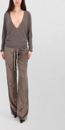 Rick Owens virgin wool v-neck knitted top