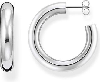 Thomas Sabo Chunky Creole Oorringen - Dames - Oorbellen - Grijs - ONE Size - Accessoires