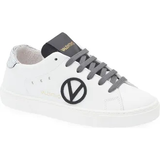 Mario Valentino Laura Low Top Sneaker in White Black at Nordstrom Rack, Size 8.5