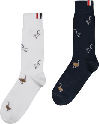 Thom Browne Calzini in cotone - Bianco