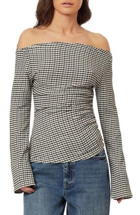 Scotch & Soda Gingham Seersucker Top in Meteorite at Nordstrom, Size X-Large