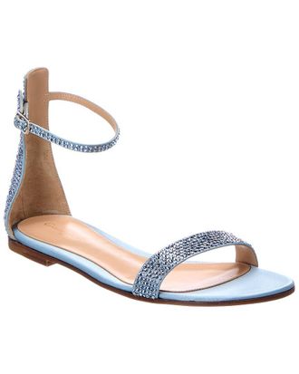 Gianvito Rossi Rhinestone Satin Sandal