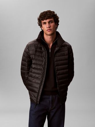 Calvin Klein Steppjacke CALVIN KLEIN LS LT WT NYLN CHNNLD, Herren, Gr. XXL, schwarz, Web, Obermaterial: 100% Polyamid, unifarben, regular fit normal, Rundhals, ein