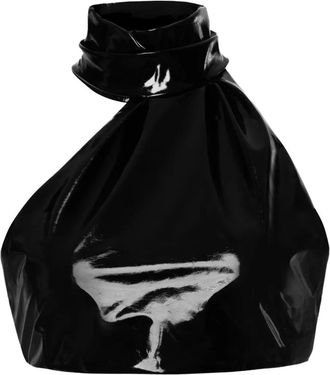 Lika Top asimmetrico a collo alto - Nero