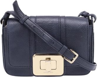 Michael Kors Pre-owned Leather Shoulder Bag - Dames - Vintage Schoudertas - Blauw - ONE Size - Leer - Vintage