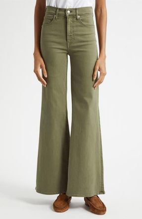 Veronica Beard Joplin Wide Flare Jeans in Army at Nordstrom, Size 24