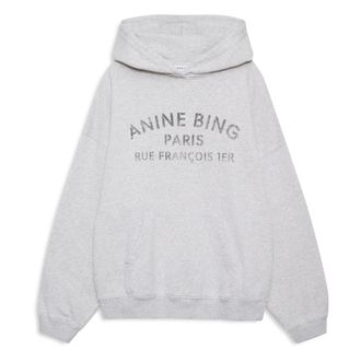Anine Bing Harvey Sweatshirt - Dames - Hoodies - Grijs - 2XS - Katoen - Hoodies & sweatvesten