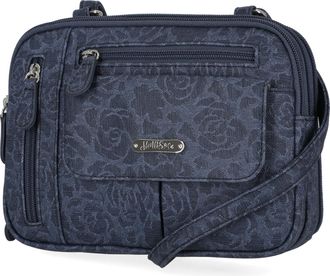 MultiSac Zippy Triple Compartment Crossbody Bag, Denim Rosie, One Size, Zippy Triple Compartment Crossbody Bag
