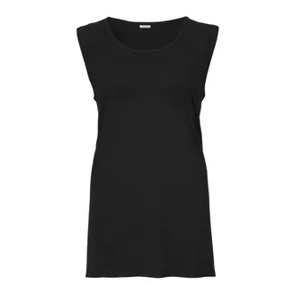 Masai Feminine Black Top with Wide Straps - female - Masai - Sleeveless Tops - Black - L - Tops