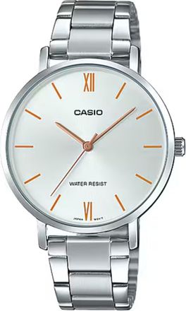 Casio Womens Silver Bracelet Analog Watch - LTP-VT01D-7BUDF