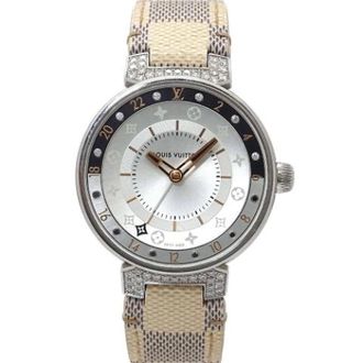 Louis Vuitton Pre-owned Vintage Canvas Watch - Dames - Vintage Horloges - Wit - ONE Size - Leer - Vintage