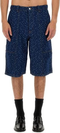 Maison Kitsun&eacute; Denim Bermuda Shorts