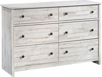 Sauder River Ranch Dresser, White Plank finish