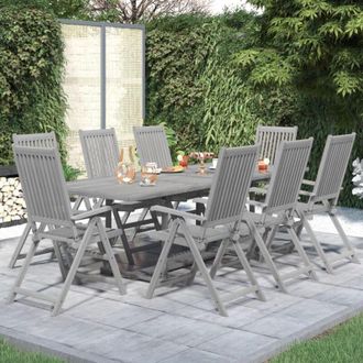 vidaXL Juego De Comedor De Jard&iacute;n 9 Piezas Madera Maciza De Acacia Vidaxl