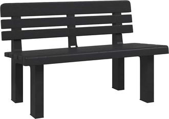 vidaXL Vidaxl - Banco De Jard&iacute;n Polipropileno Gris Antracita 110x52x71 Cm