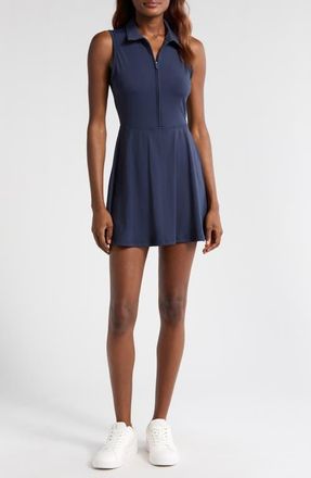 Travis Mathew Move Half-Zip Sleeveless Dress in Navy Blazer at Nordstrom, Size X-Small